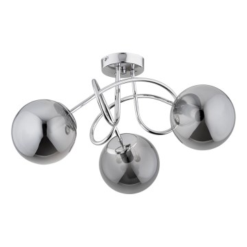 Żyrandol natynkowy BANKO 3xE14/10W/230V chrom błyszczący