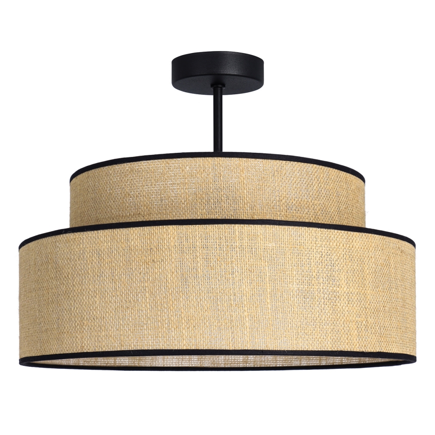 Żyrandol natynkowy BOHO 1xE27/60W/230V beżowy