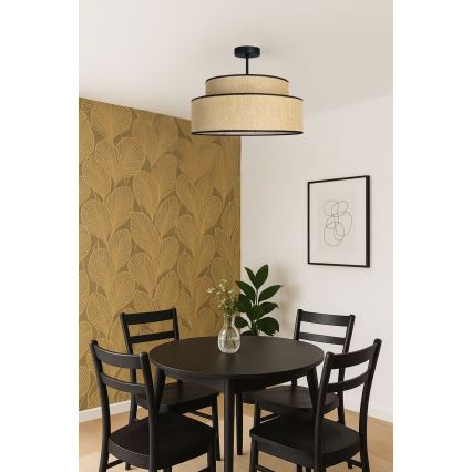 Żyrandol natynkowy BOHO 1xE27/60W/230V beżowy