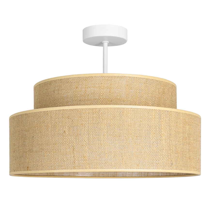 Żyrandol natynkowy BOHO 1xE27/60W/230V beżowy