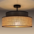 Żyrandol natynkowy BOHO 1xE27/60W/230V brązowy/beżowy
