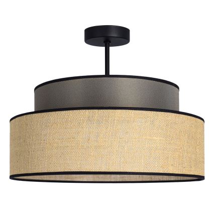 Żyrandol natynkowy BOHO 1xE27/60W/230V brązowy/beżowy