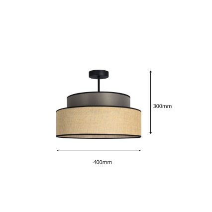 Żyrandol natynkowy BOHO 1xE27/60W/230V brązowy/beżowy
