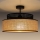 Żyrandol natynkowy BOHO 1xE27/60W/230V czarny/rattan