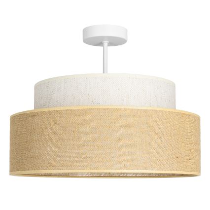 Żyrandol natynkowy BOHO 1xE27/60W/230V kremowy/beżowy