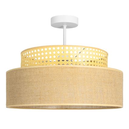 Żyrandol natynkowy BOHO 1xE27/60W/230V rattan