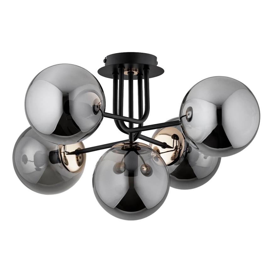Żyrandol natynkowy BOSS 5xE14/10W/230V czarny