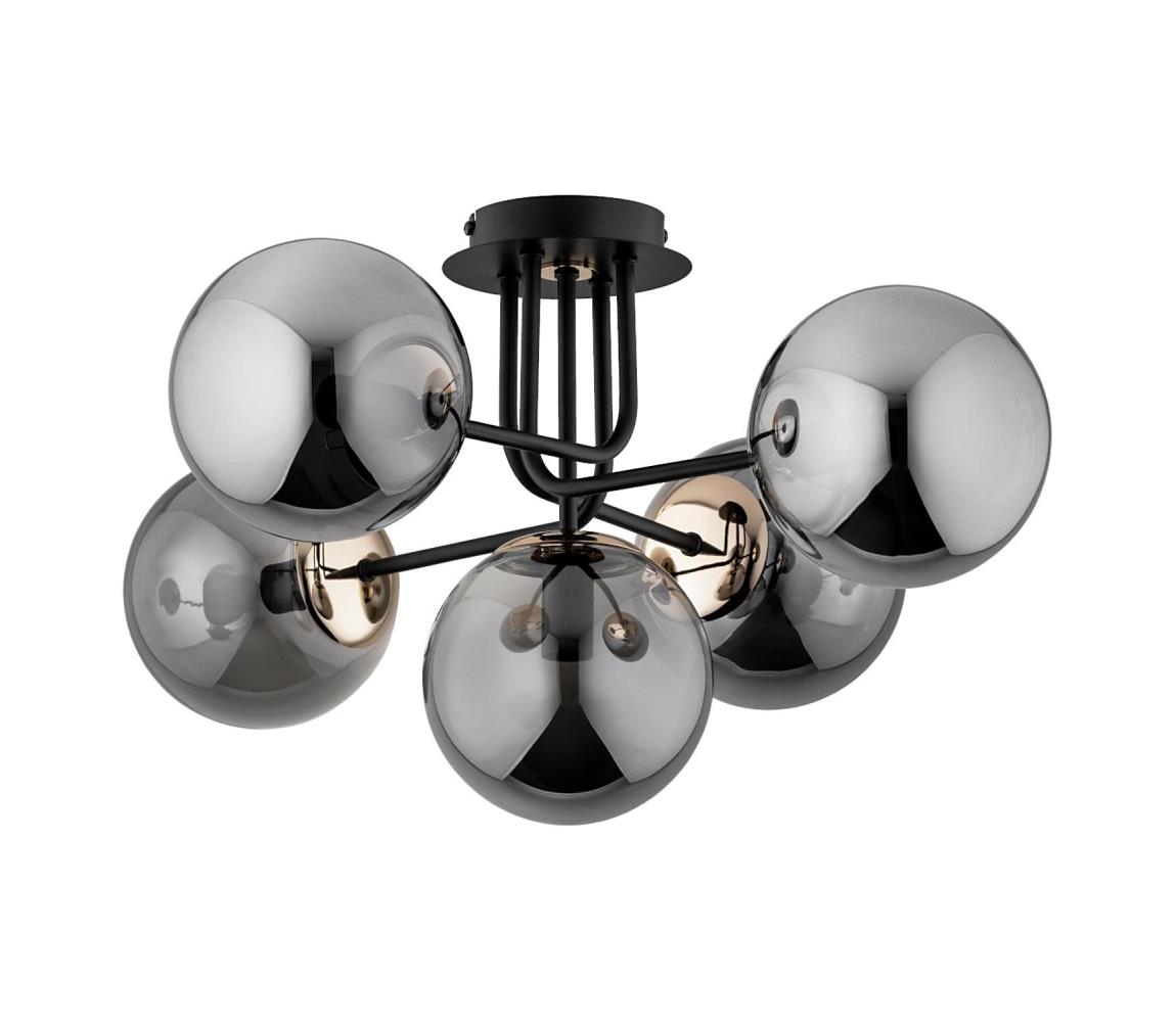 Żyrandol natynkowy BOSS 5xE14/10W/230V czarny