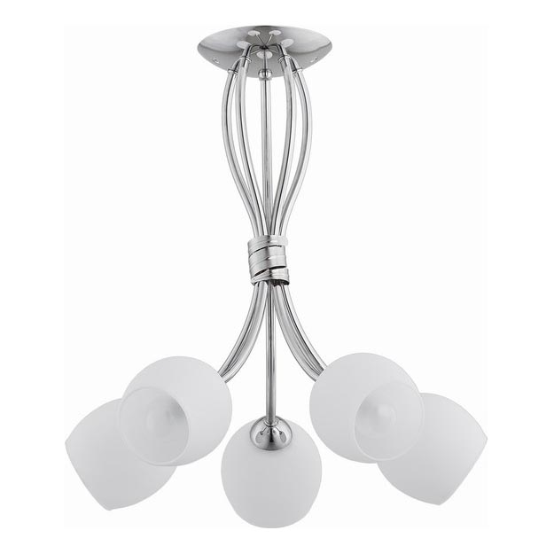 Żyrandol natynkowy BUENA 5xE14/10W/230V chrom błyszczący