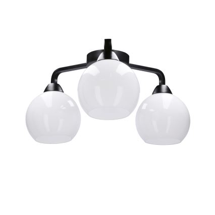 Żyrandol natynkowy CALDERA 3xE27/60W/230V czarny