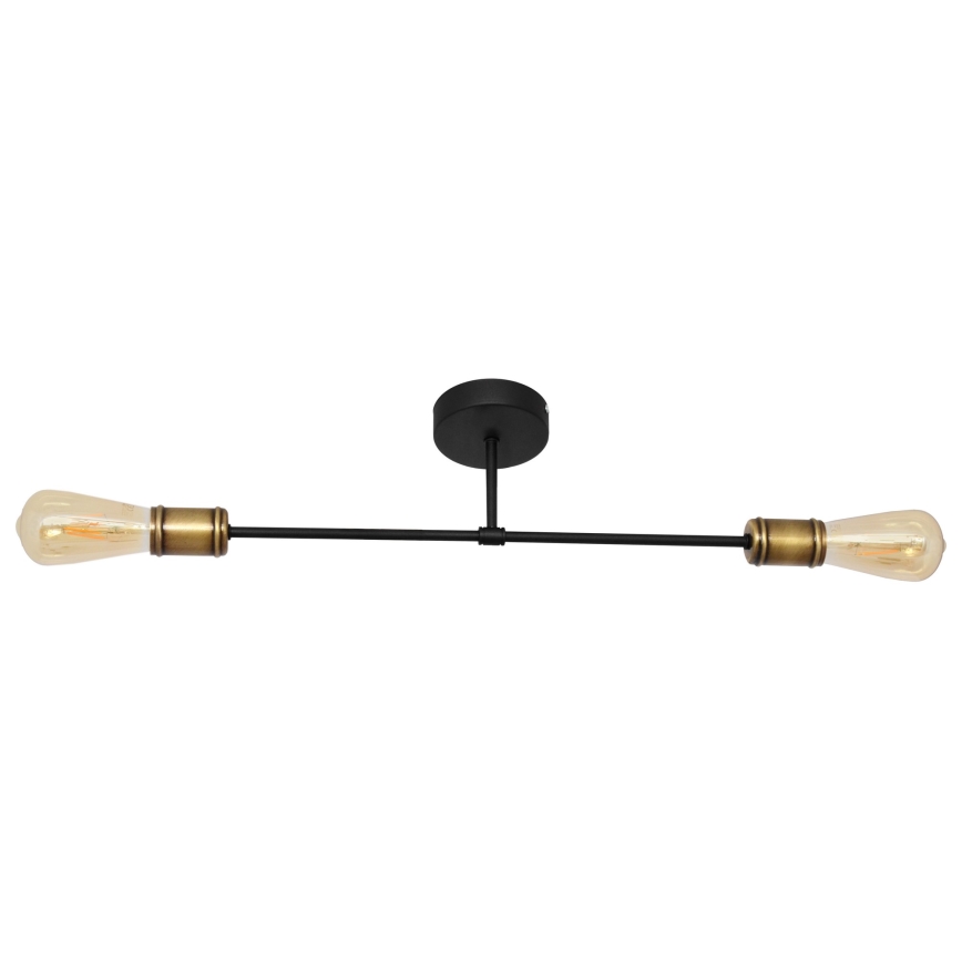 Żyrandol natynkowy CAMBRIDGE 2xE27/15W/230V czarny/złoty