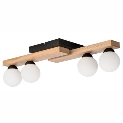 Żyrandol natynkowy CORTINA 4xG9/5W/230V czarny/dąb