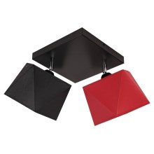 Żyrandol natynkowy DIAMENT 2xE27/60W/230V czarno-czerwony