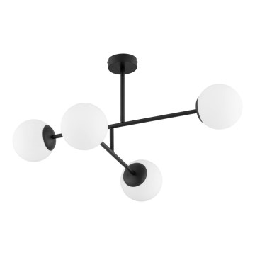 Żyrandol natynkowy DILON 4xE14/10W/230V czarny
