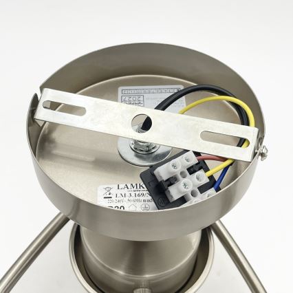 Żyrandol natynkowy DONNA 3xE27/60W/230V nikiel