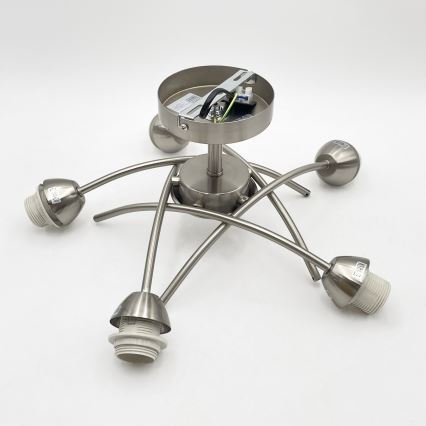 Żyrandol natynkowy DONNA 5xE27/60W/230V nikiel