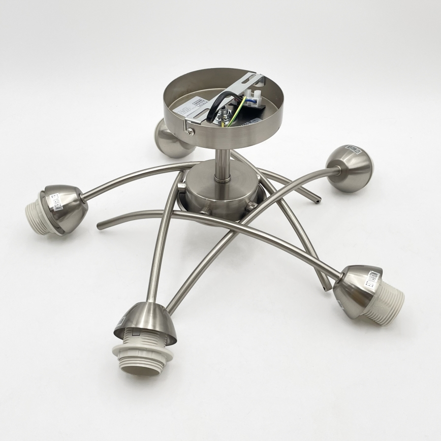 Żyrandol natynkowy DONNA 5xE27/60W/230V nikiel