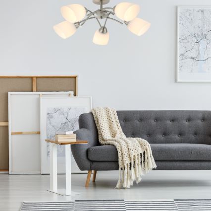Żyrandol natynkowy DONNA 5xE27/60W/230V nikiel