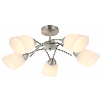 Żyrandol natynkowy DONNA 5xE27/60W/230V nikiel