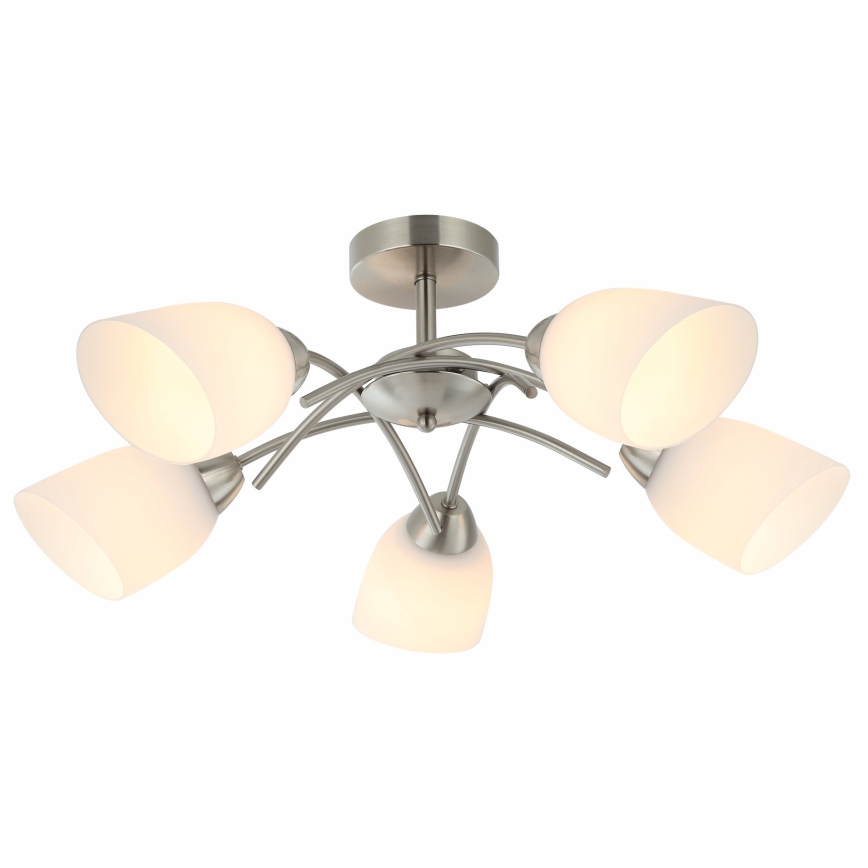 Żyrandol natynkowy DONNA 5xE27/60W/230V nikiel