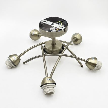 Żyrandol natynkowy DONNA 5xE27/60W/230V patyna