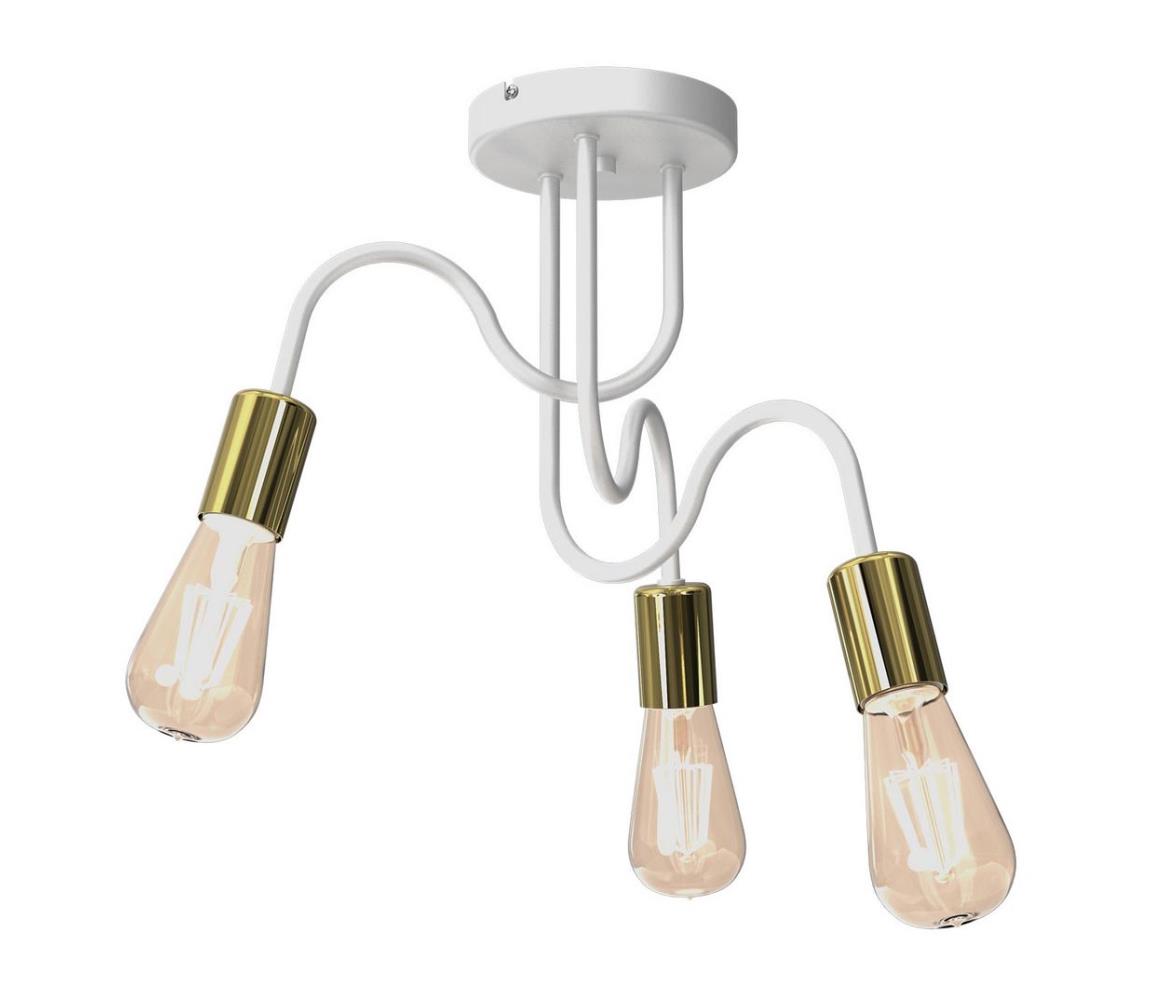 Żyrandol natynkowy DOW 3xE27/60W/230V biały/złoty