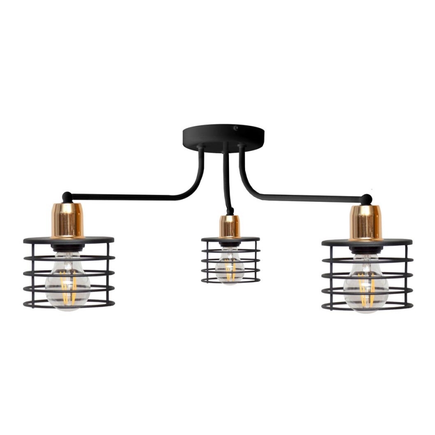 Żyrandol natynkowy EDISON 3xE27/15W/230V