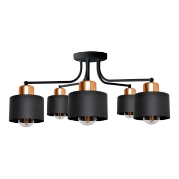 Żyrandol natynkowy EDISON 5xE27/15W/230V