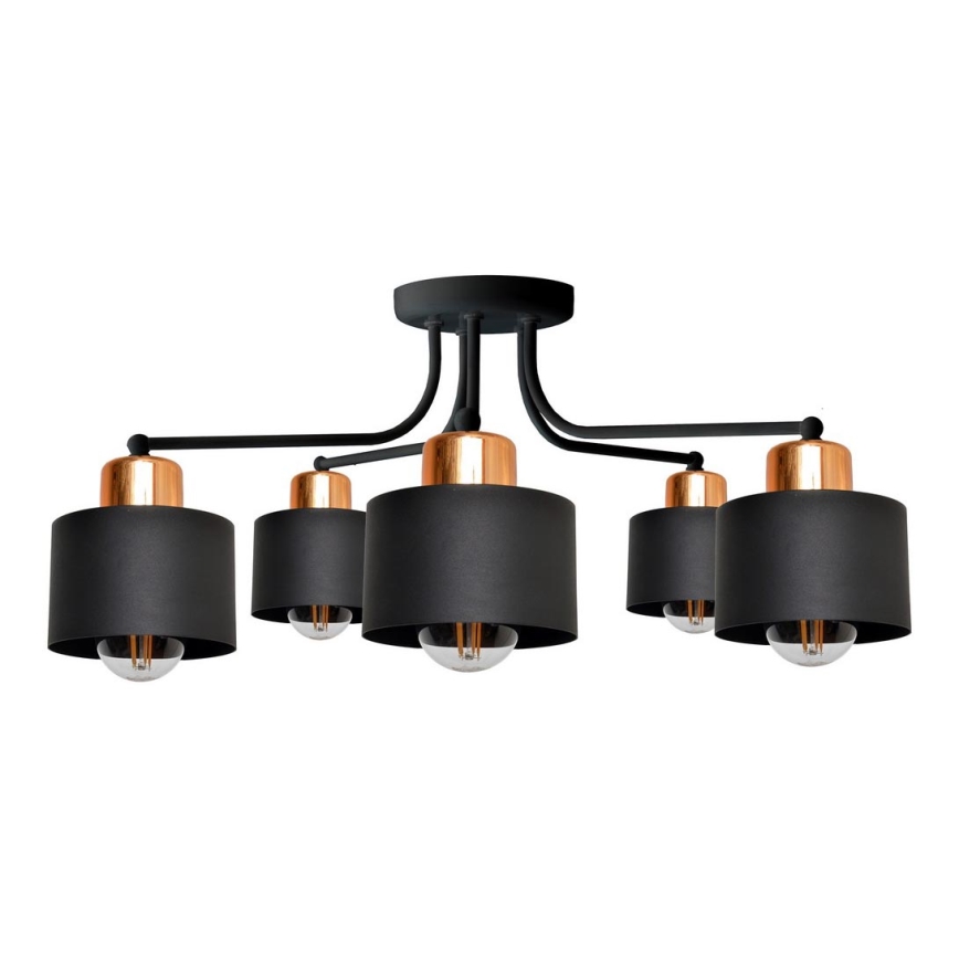 Żyrandol natynkowy EDISON 5xE27/15W/230V