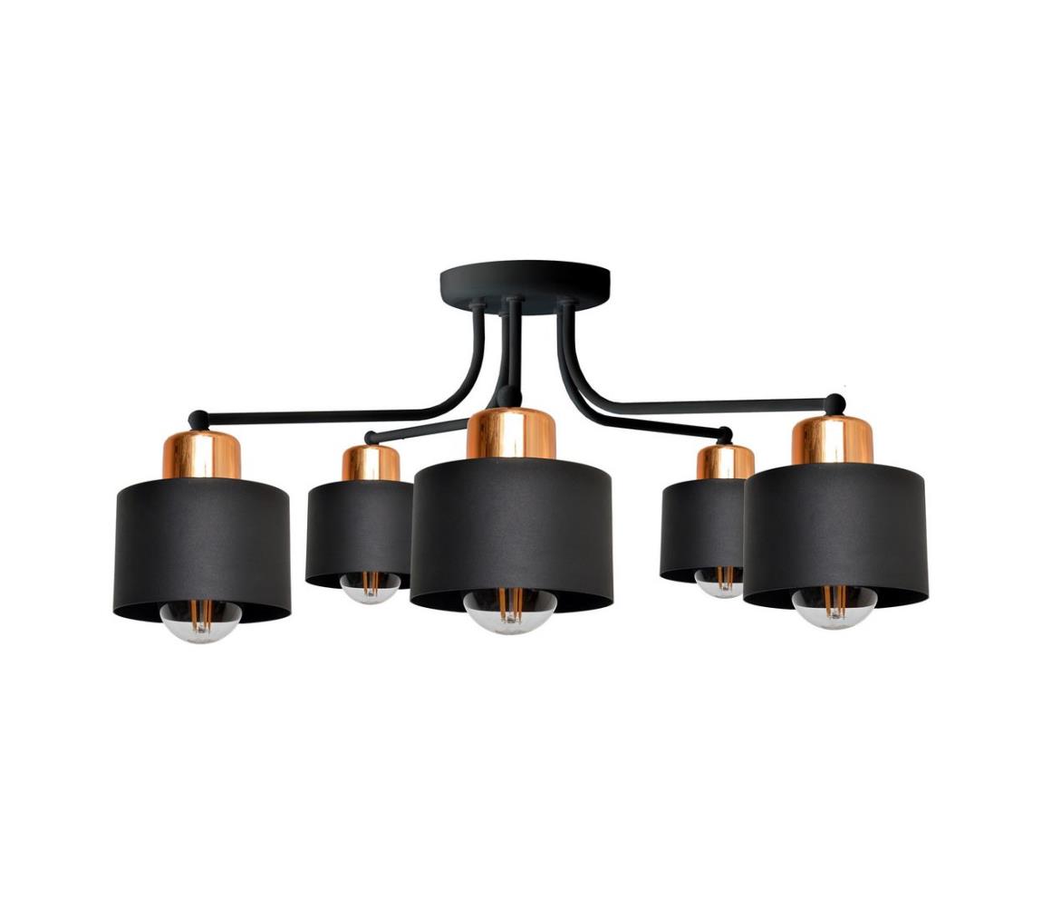 Żyrandol natynkowy EDISON 5xE27/15W/230V