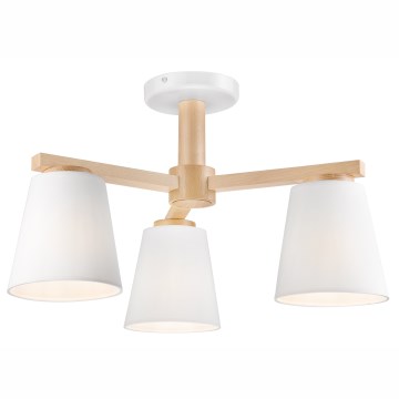 Żyrandol natynkowy ELLIE 3xE27/60W/230V buk