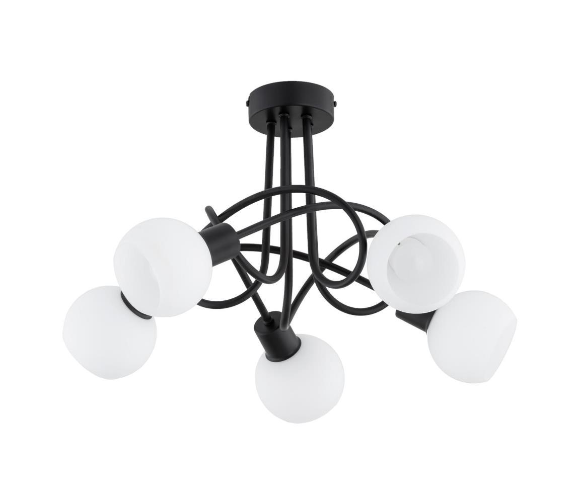 Żyrandol natynkowy ERYKA 5xE14/10W/230V czarny