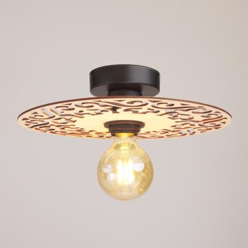 Żyrandol natynkowy FALCO 1xE27/60W/230V śr. 30 cm beżowy