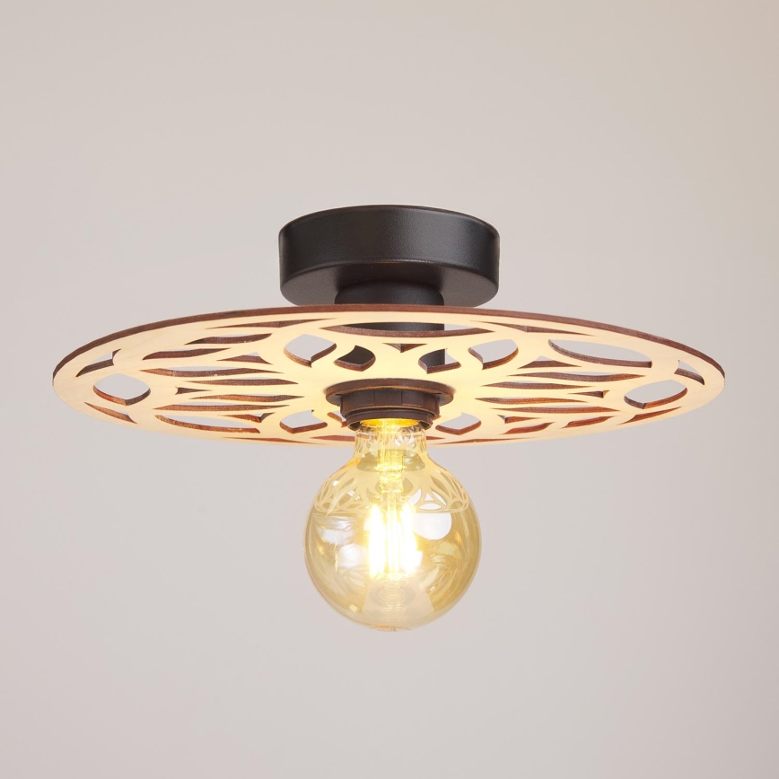 Żyrandol natynkowy FALCO 1xE27/60W/230V śr. 30 cm beżowy