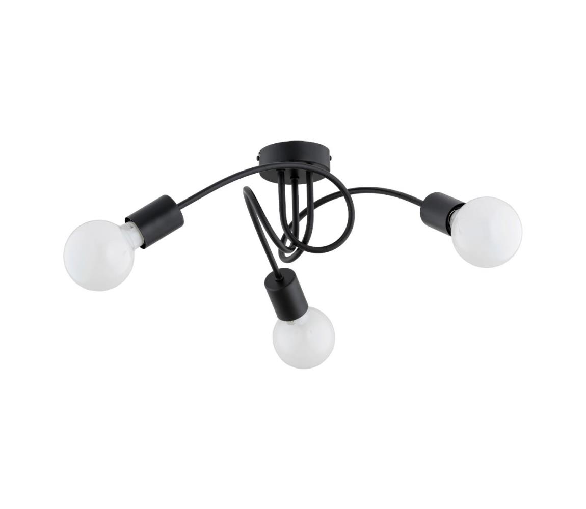 Żyrandol natynkowy FARTA 3xE27/15W/230V czarny