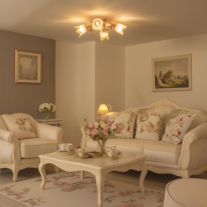 Żyrandol natynkowy FIORINTINO 4xE14/40W/230V