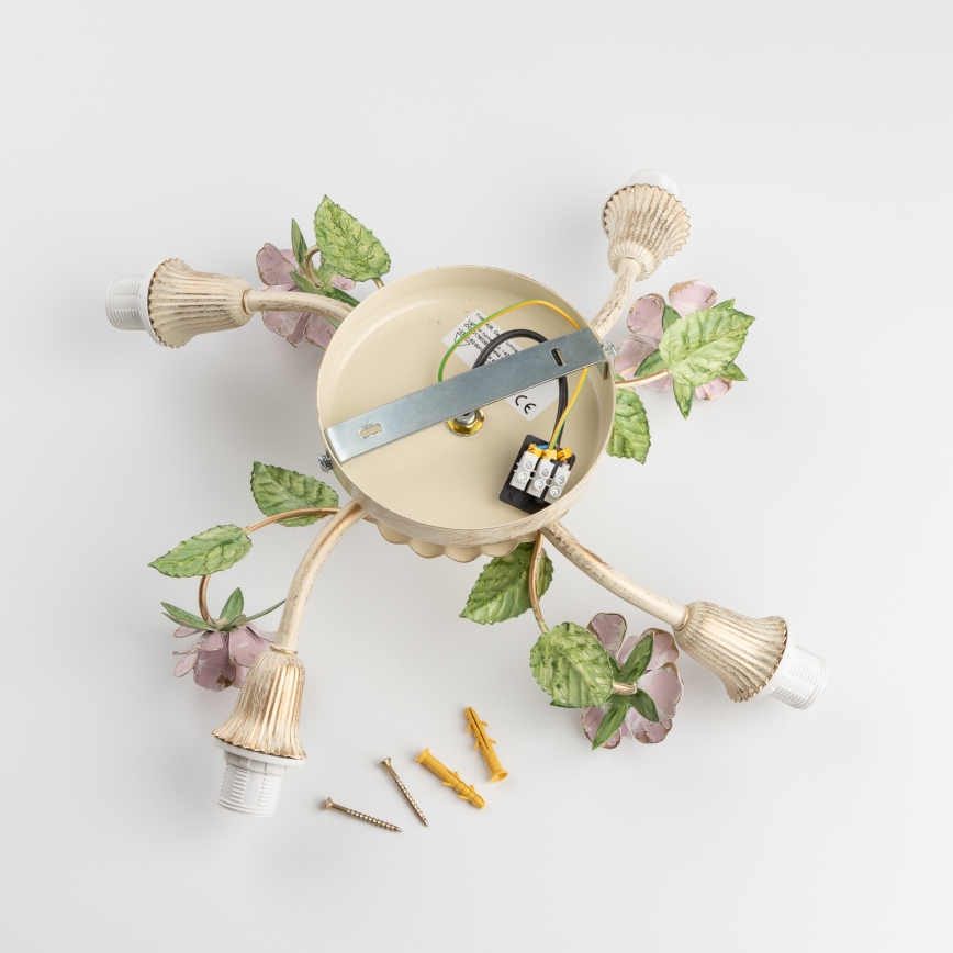 Żyrandol natynkowy FIORINTINO 4xE14/40W/230V