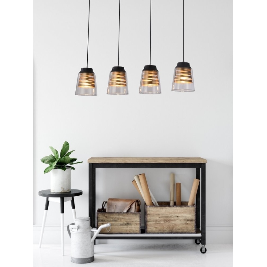 Żyrandol natynkowy FRESNO 4xE27/60W/230V