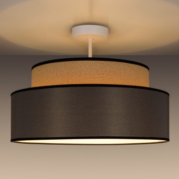 Żyrandol natynkowy GRACE 1xE27/60W/230V beżowy/brązowy