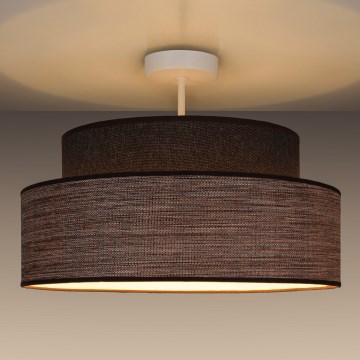 Żyrandol natynkowy GRACE 1xE27/60W/230V brązowy/beżowy