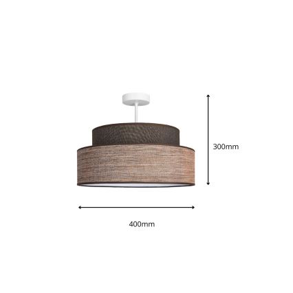 Żyrandol natynkowy GRACE 1xE27/60W/230V brązowy/beżowy