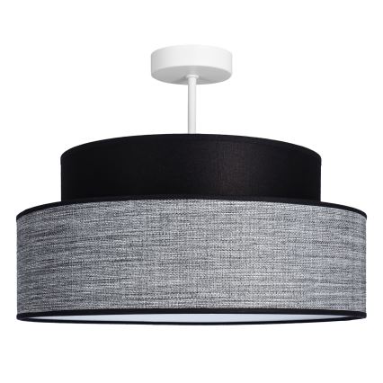 Żyrandol natynkowy GRACE 1xE27/60W/230V czarny/szary