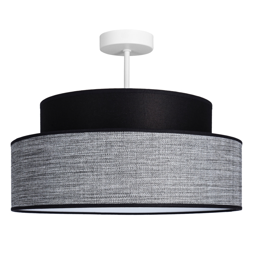 Żyrandol natynkowy GRACE 1xE27/60W/230V czarny/szary
