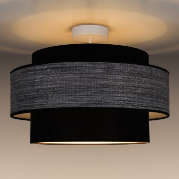 Żyrandol natynkowy GRACE 1xE27/60W/230V czarny/szary