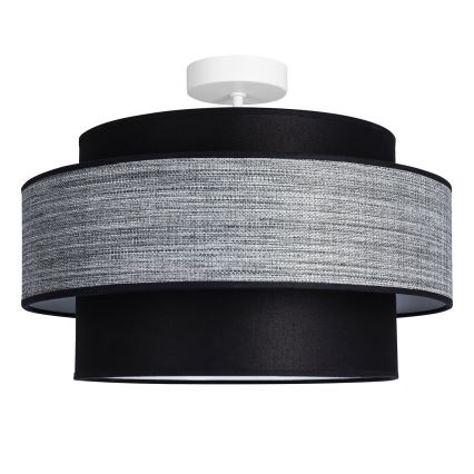 Żyrandol natynkowy GRACE 1xE27/60W/230V czarny/szary