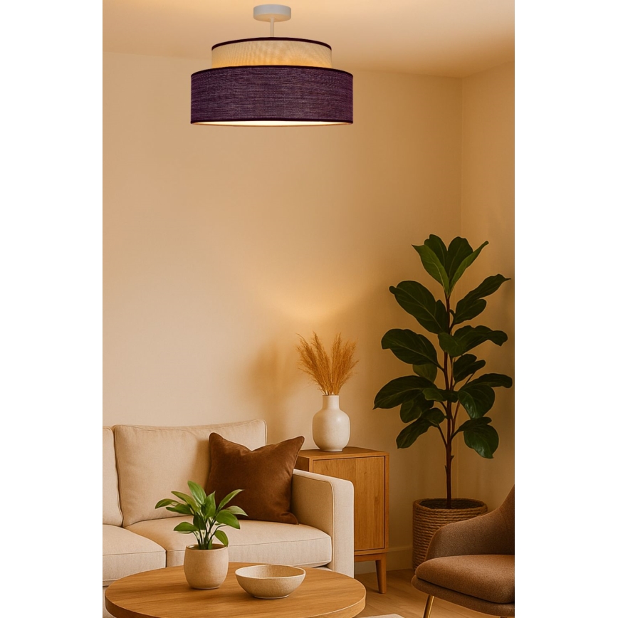 Żyrandol natynkowy GRACE 1xE27/60W/230V kremowy/brązowy