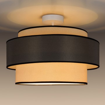 Żyrandol natynkowy GRACE 1xE27/60W/230V kremowy/szary