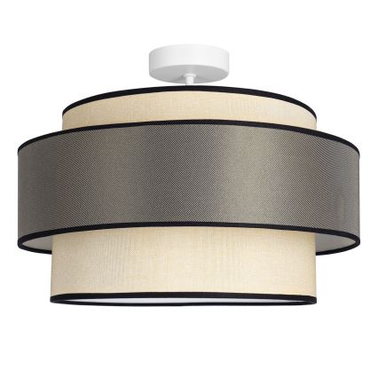 Żyrandol natynkowy GRACE 1xE27/60W/230V kremowy/szary