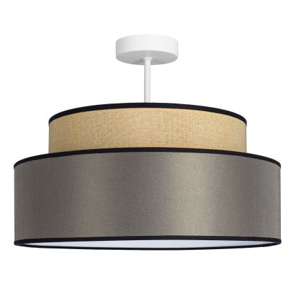 Żyrandol natynkowy GRACE 1xE27/60W/230V śr. 40 cm beżowy/brązowy