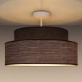Żyrandol natynkowy GRACE 1xE27/60W/230V śr. 40 cm brązowy/beżowy